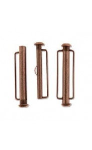 Magnetische schuif sluiting slide bar 31,5mm Antiek koper